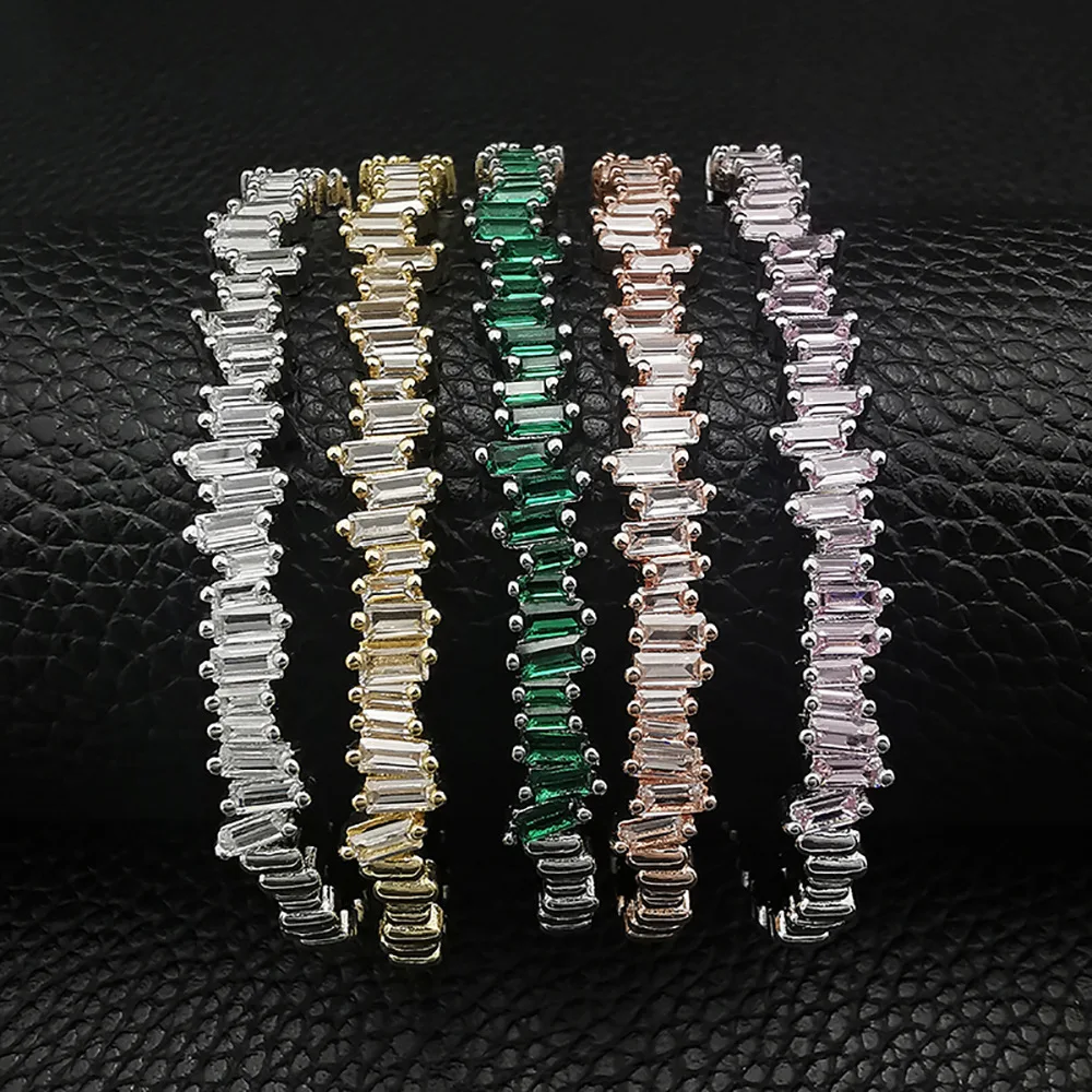 

Europe and America Bracelet Light Luxury Wholesale Bracelet Brass Full Colorful Zircon Bracelets For Women