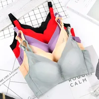 

Gauze stripes gathered bra new collection accessory breast adjustment sexy bra rims bra