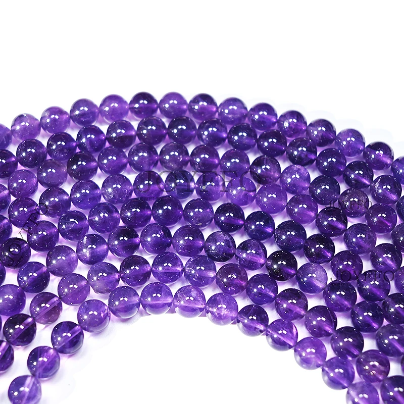 

4MM 6MM 8MM Amethyst Loose Beads Natural Amethyst Gemstone Beads For Jewelry Making