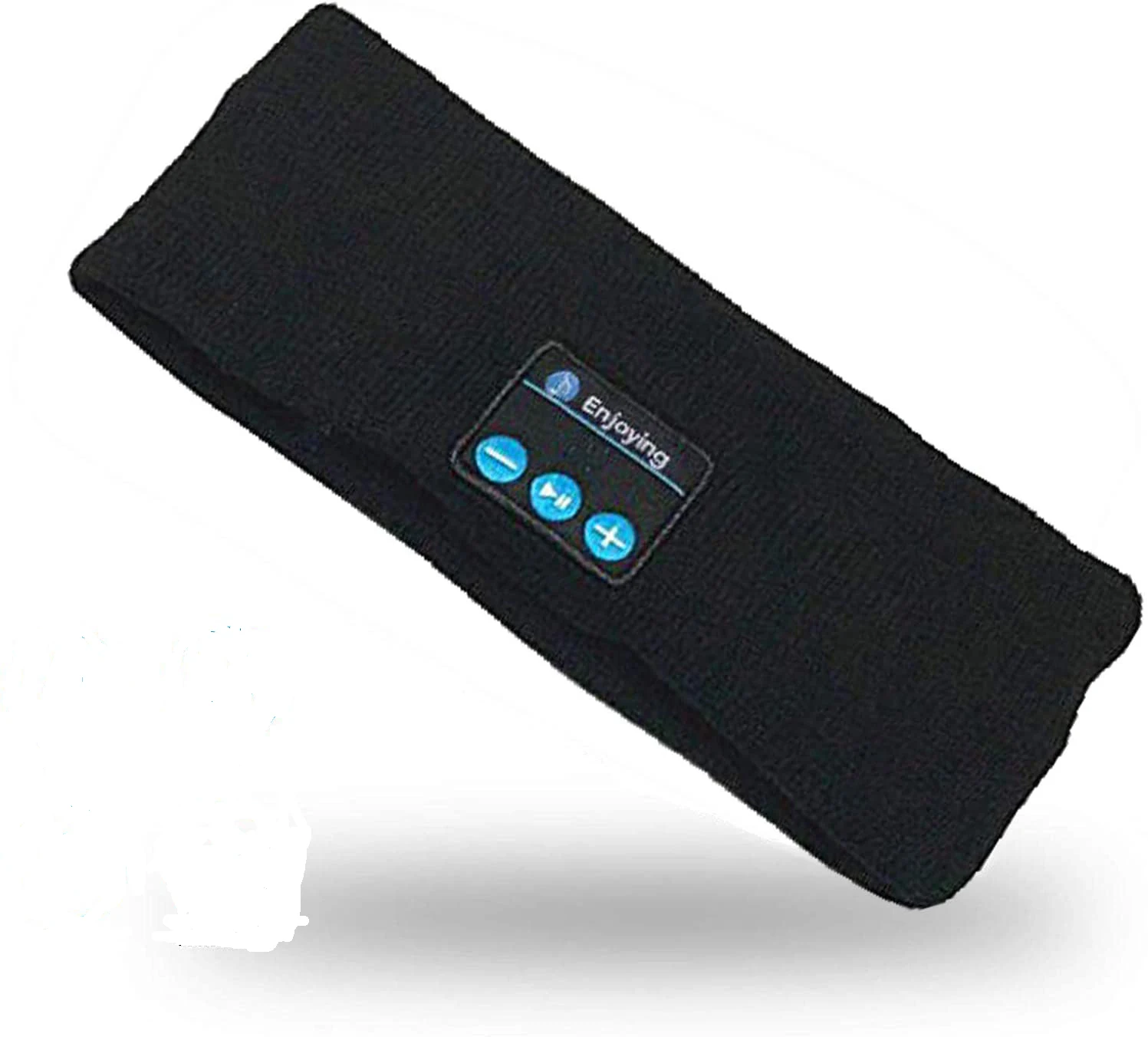 

Washable weatband headwear strap bluetooth hat wireless music headband for sleeping and running, Black/white/grey