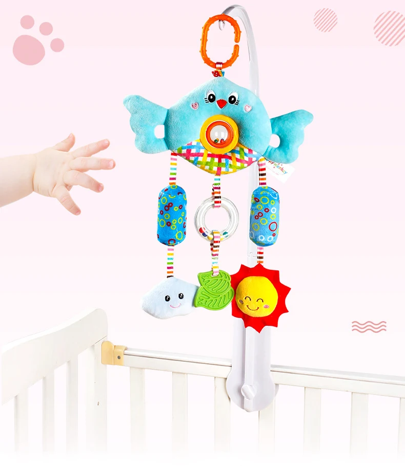 Plush Animal Bear Or Rabbit Large Wind Chimes Baby Hanging Crib Toy