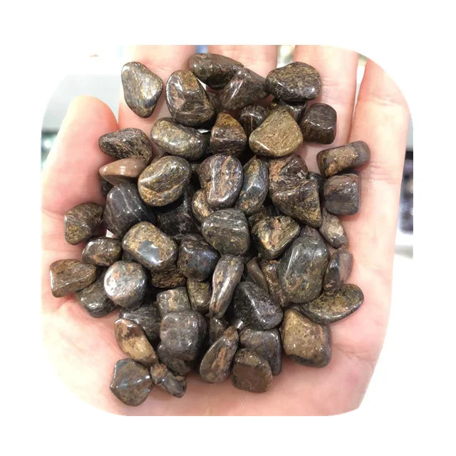 

Bulk wholesale spiritual products 9-12mm healing crystals gravels natur brown Bronzite crystal chips for sale