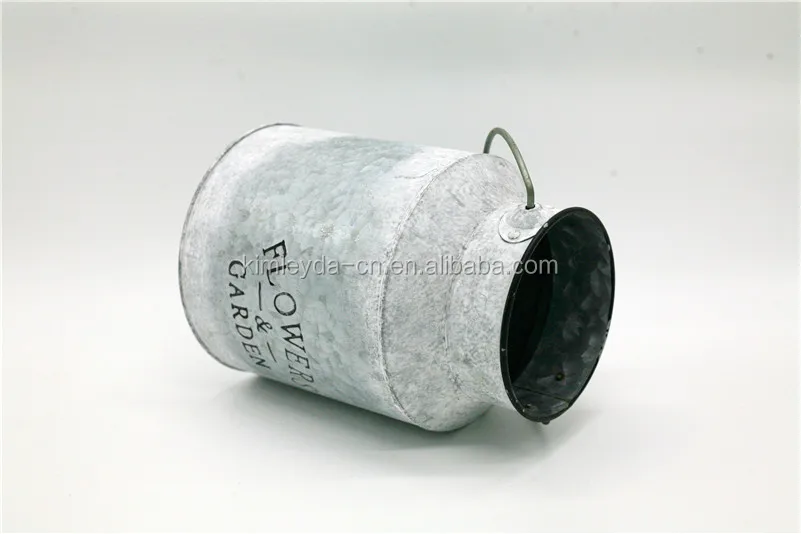 Water Jug Pitcher Enamel Metal Vase Flower Planter Vintage Home