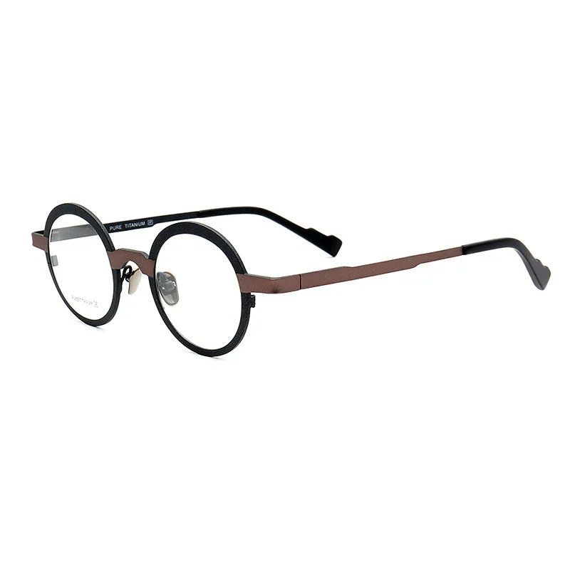 

vintage round pure titanium eyewear eye glass spectacle frames women men optical eyeglasses frames eyeglasses+frames 2019