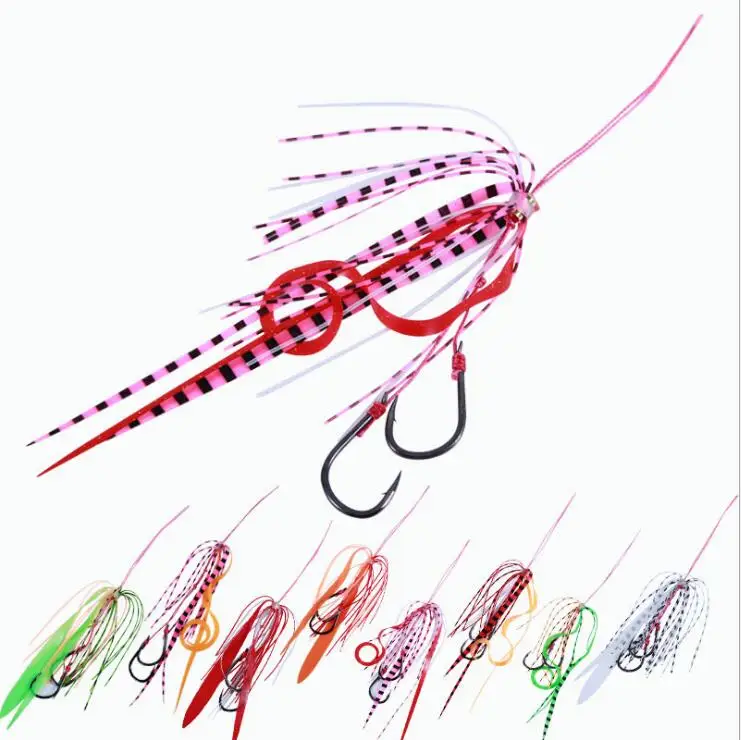 

luminous rubber skirts fish lure for deep sea fishing lure