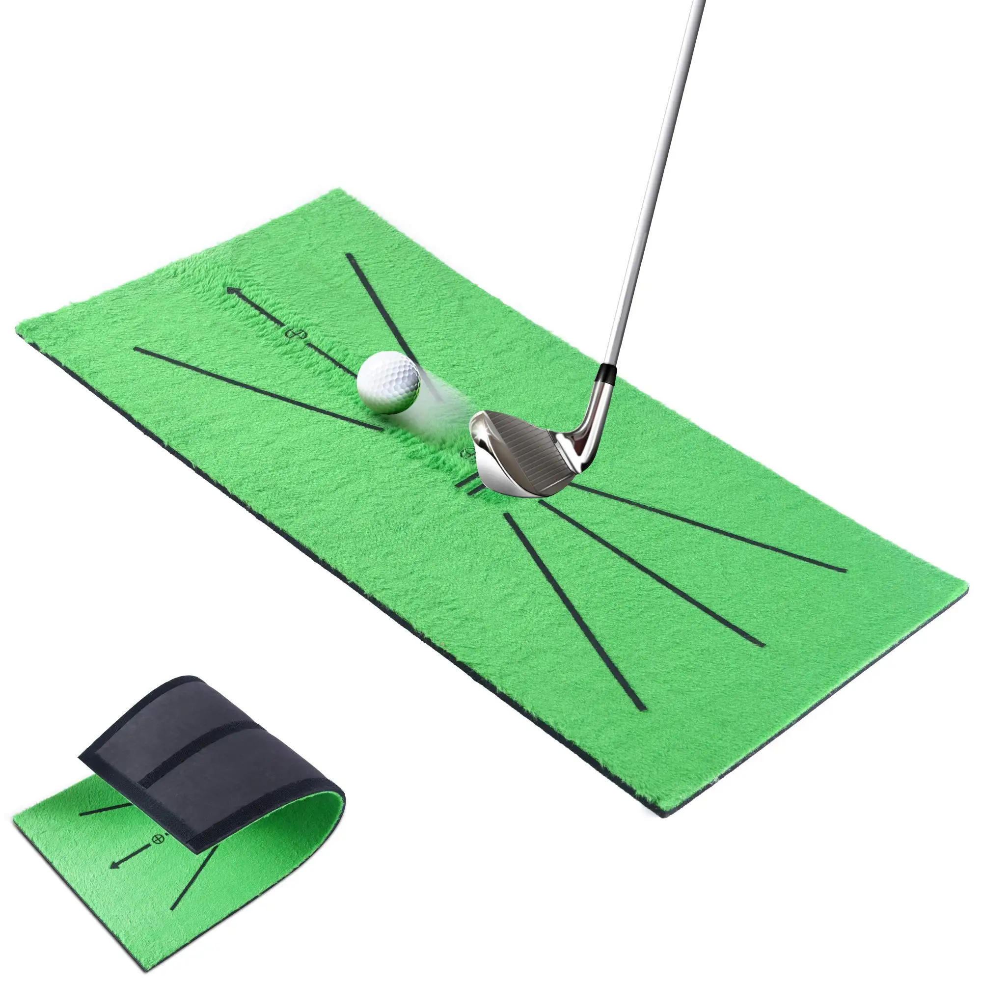 

Golf Training Mat Swing Detection Batting Analysis & Correct Swing Path Mini Golf Practice Training Aid Rug for Home Office