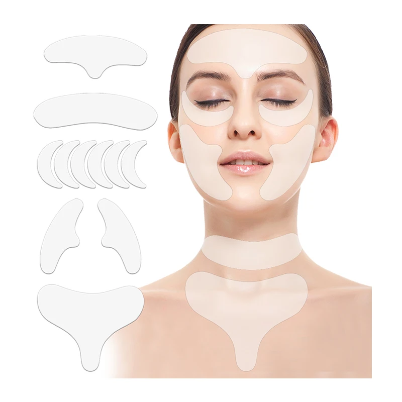 

Face Smoothing Anti-Wrinkle Forehead Pads Forehead Patch Korea 11 Pcs Facial Pad Set Anti Wrinkle Silicone Pad For Neck