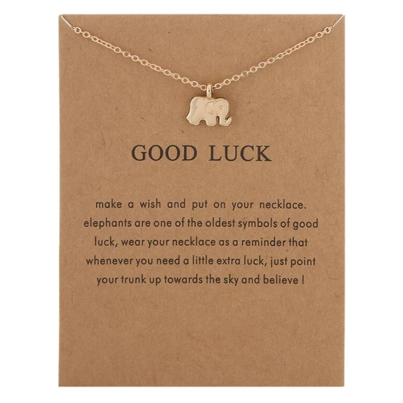 

Dainty Jewelry Gold Silver Lucky Elephant Pendant Necklace Women