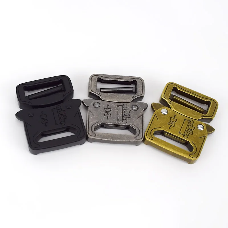 

Meetee AP353 Safety Luggage Strap Clips Supplies Alloy Release Belt Buckle, Black