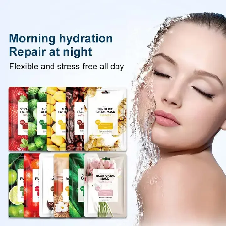 

Fruit Sheet Mask for Moisturizing Whitening Anti Aging Facecare Skin Firming Facial Mask Phisya Hydrated Natural Free Sample