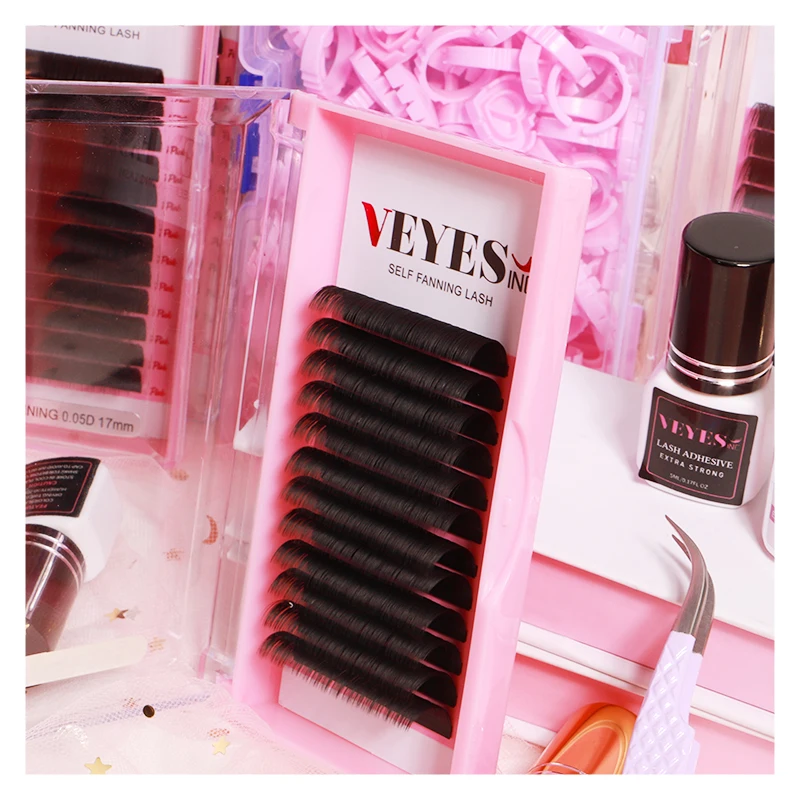 

Veyes inc Wholesale Very Soft Human Hair Cashmere Lash Extensions Easy Fan Lashes Siberian Mink Lash Extensions