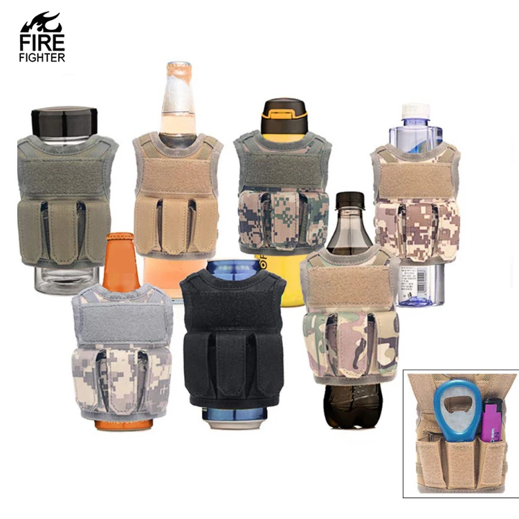 

Beer Vests Beverage Cooler Tactical Mini Molle Adjustable Beverage Holder