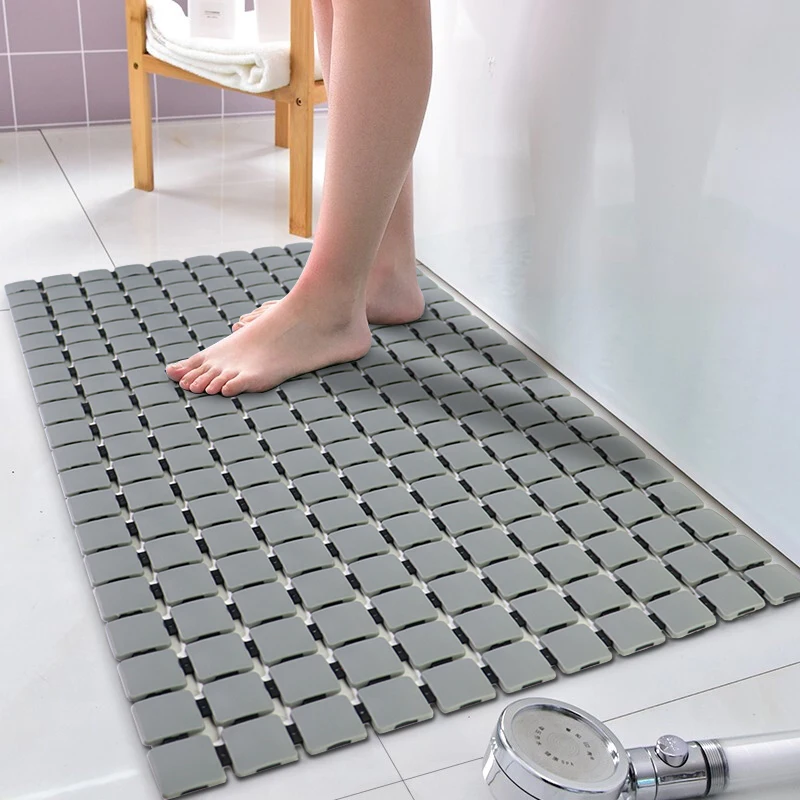 

Hot Selling Curved Shower Mat With Hole Baby Bath Tub Mat White