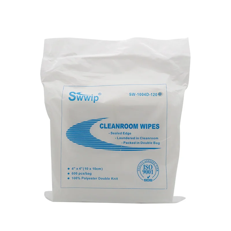 

600pcs per bag 115gsm 4x4 inch polyester white absorbent disposable lint free industrial printhead cleaning cleanroom dry wipes