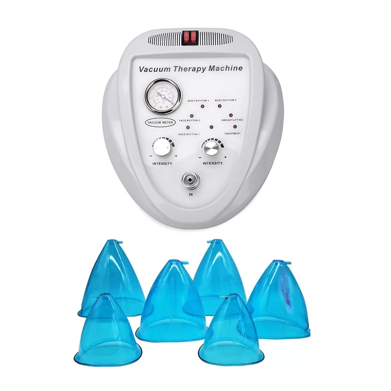 

2021 Blue cups breast enlargement breast enlargement pump machine cellulite slimming breast vacuum therapy machine for butt, White