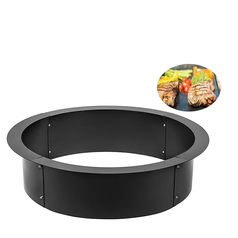 

Thickened Material 45 Inch Outside x 39 Inch Inside Heavy Duty Fire Pit Ring/Liner DIY Q235 Steel
