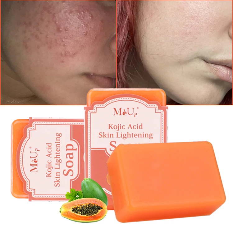 

wholesale bathing toilet papaya soap bar handmade body organic natural beauty skin brightening whitening kojic acid soap