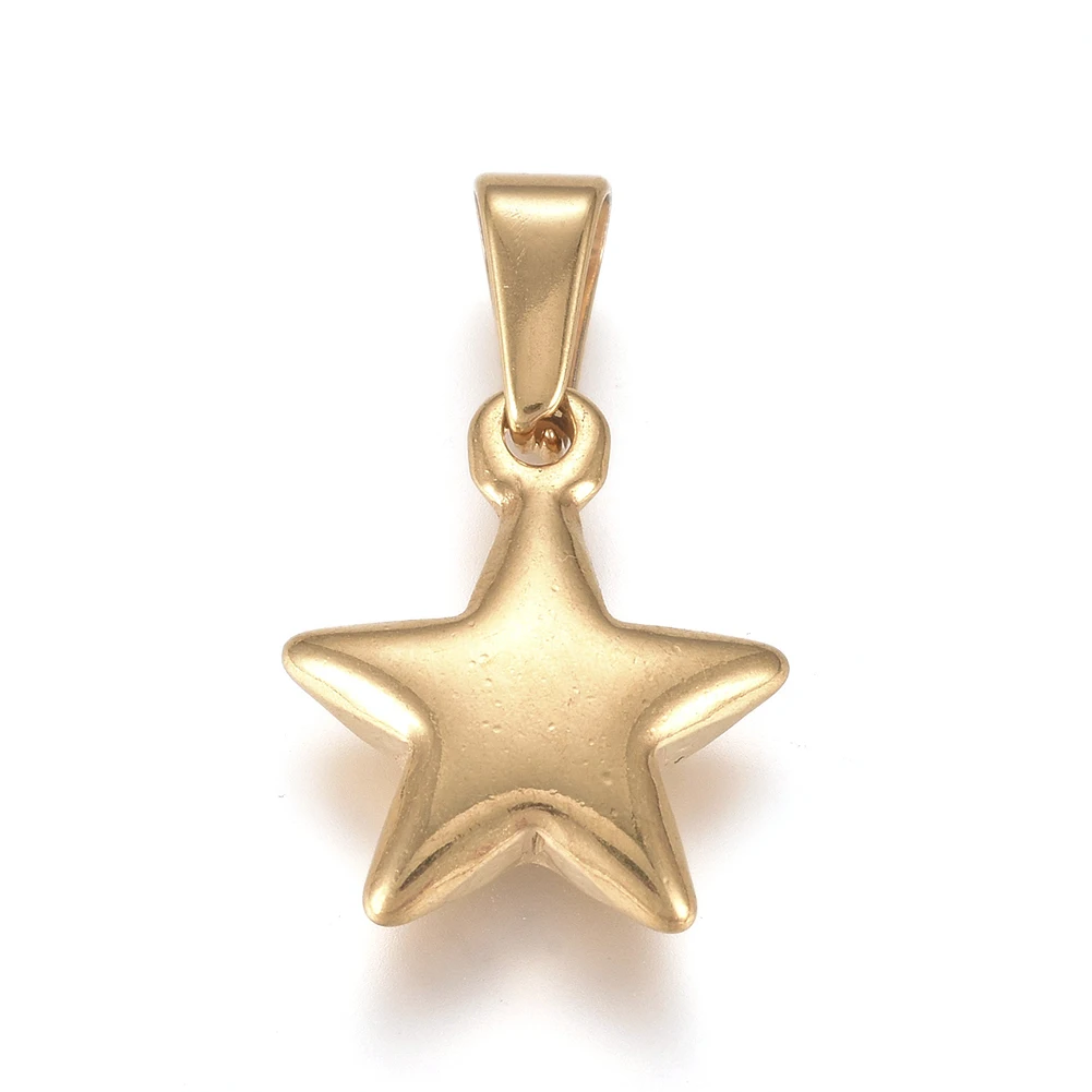 

PandaHall 304 Stainless Steel Golden Star Charms