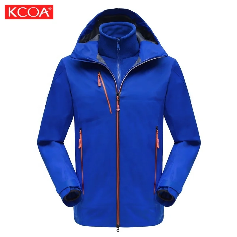 

Oem Custom New Blank Oversize Print 3 In 1 Warm Zip Up Hooded Snow Winter Fleece Waterproof Soft Shell Jacket For Men Clothing, 4 colors