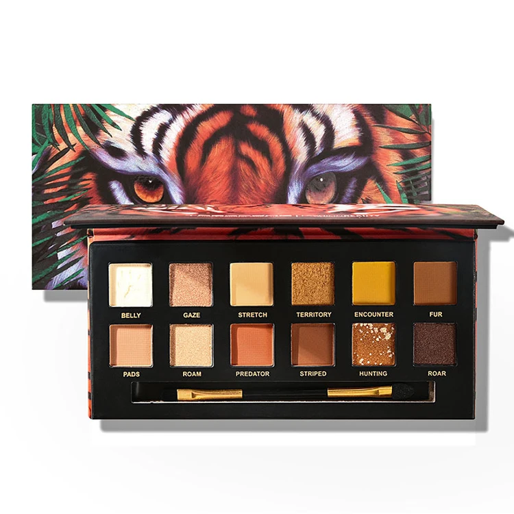 Cheap 12 Colors Multi-Series Private Label Custom Eyeshadow palette Animal makeup vegan eyeshadow palette