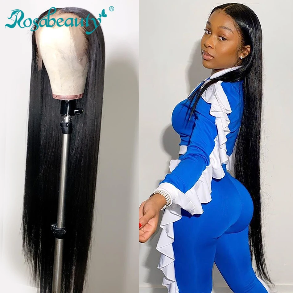 

Rosabeauty factory price preplucked with baby hair Long 360 wigs human hair lace front wigs for black women