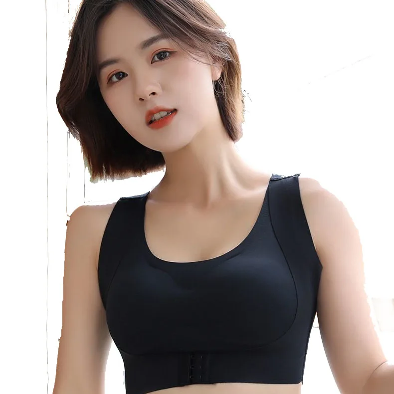 

Women S Summer Seamless Sexy Tank Top Yoga Wear Camisole for Fitness Gym Sports Clothing Casual Ladies Body front closure bonded