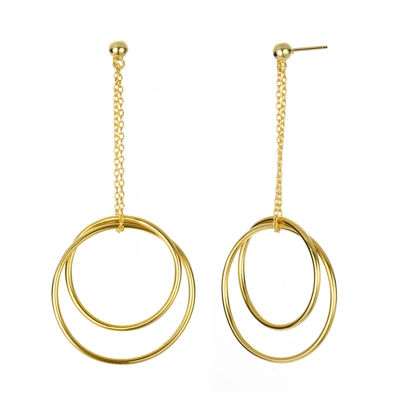 

NAPOLN Trade Insurance Gold Color Round Shape Stainless Steel Earings For Women 2021