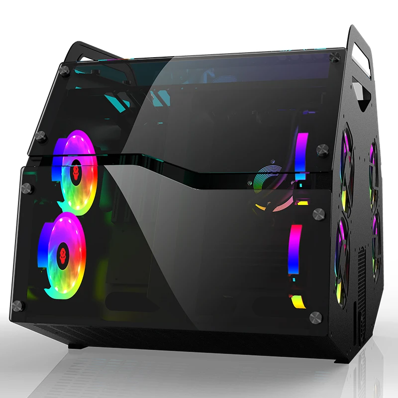 Peerless Cheap Atx Tempered Glass Pc Computer Cases With Rgb Case Fan Power Strip Tower Usb
