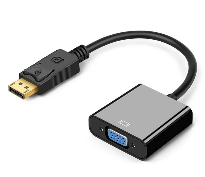 

Wholesale high quality gold Male Display Port DP to VGA Female Adapter Cable Converter For Projector DTV TV HDVD Player 1080P, Balck