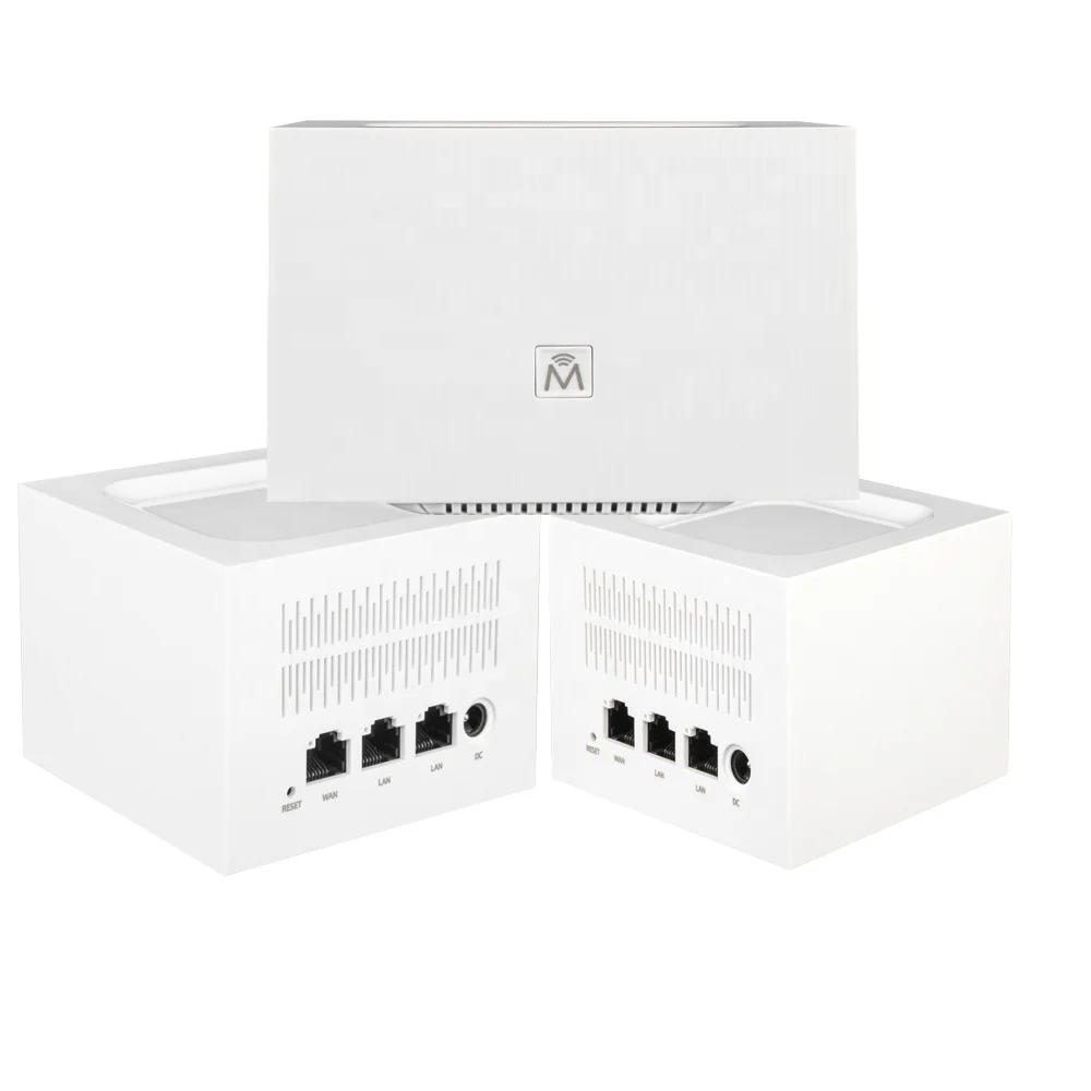 

AC1200 long range Wireless Dual Band smart home mesh wifi router extender, White, black,