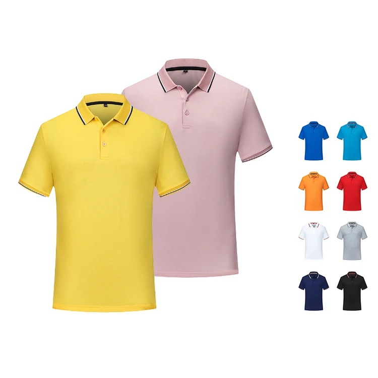 

custom multi color us designer short-sleeved branded polo shirts for men plain, Can be customized