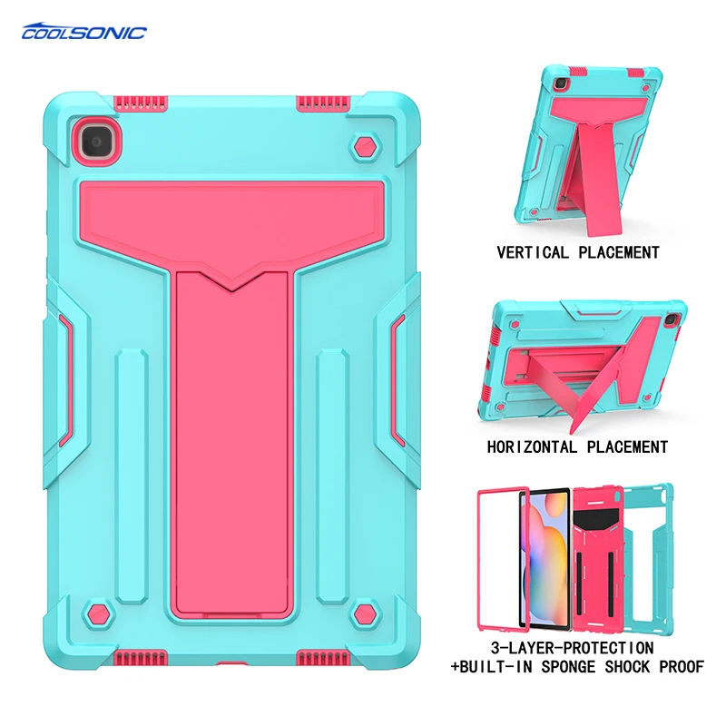 

Heavy Duty Shockproof Good Quality 3 Layer Protection Stand Tablet Cover For Lenovo Tab M10 FHD Plus 10.3inch X606 X606F