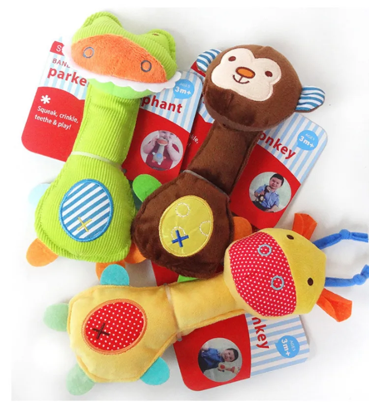 

High Quality Environmental Protection Doll Chew Squeaker Animal Custom Pet Plush Dogs Toys, Multi-color for choose