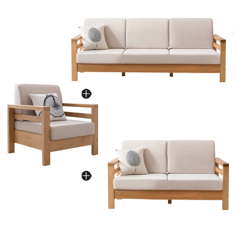 product-Modern simple 4 seats fabric chaise longue sofa-BoomDear Wood-img-2