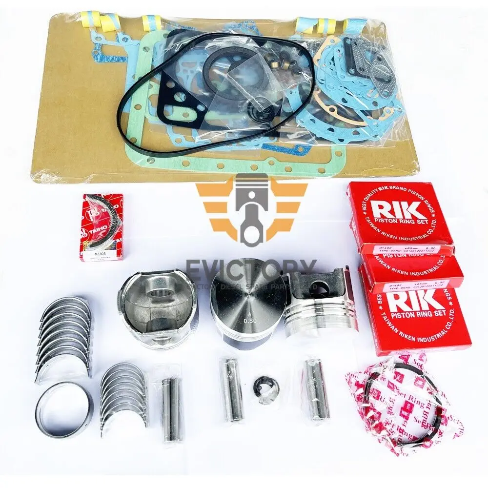 

For kubota D1403 rebuild overhaul kit gasket bearing + piston +ring +valve+guide
