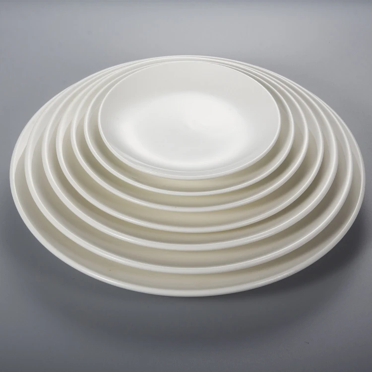 

9 inch ceramic fruit plate white ceramic dinner dish plate