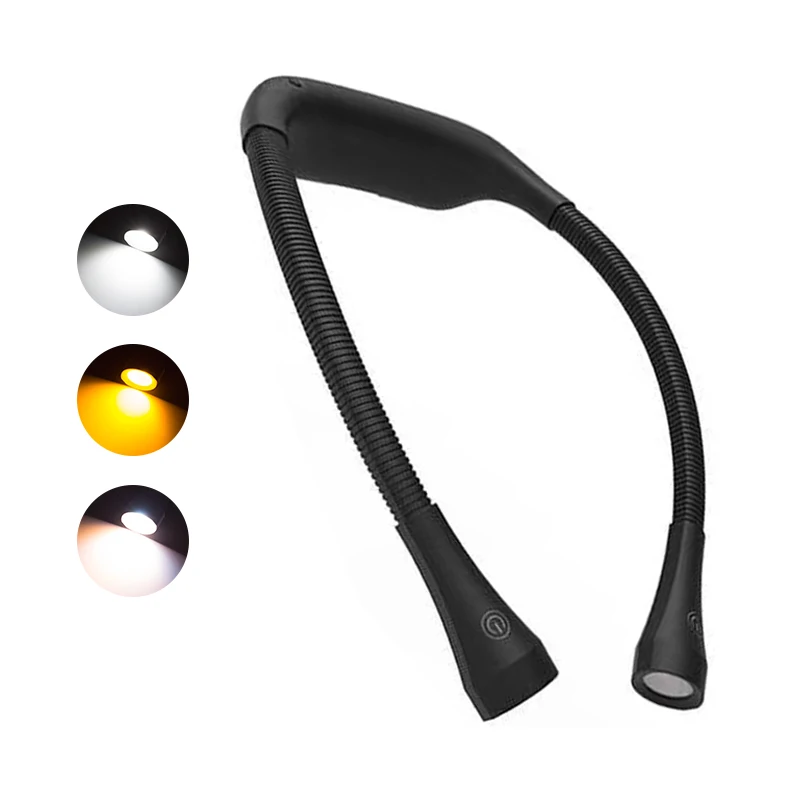 

3 Light Modes Hands Free Flexible Neck Hug Light Usb Rechargeable Led Neck Book Light for Night Read