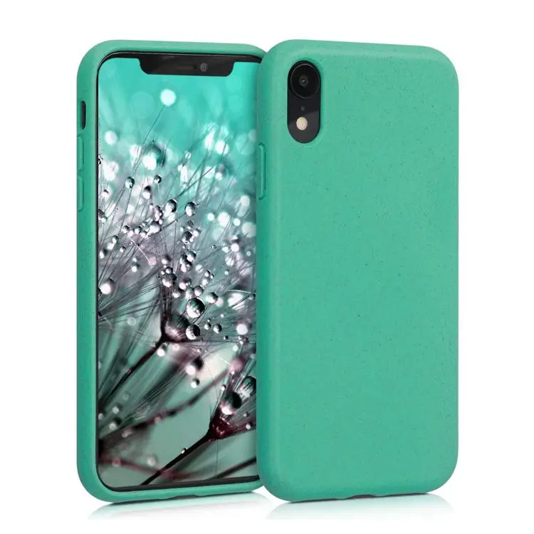 

HOCAYU Soft Biodegradable Silicone Phone Case For Iphone Xr X Xs Max Case Natural Wheat Straw Ultra Slim Mobile Back Shell