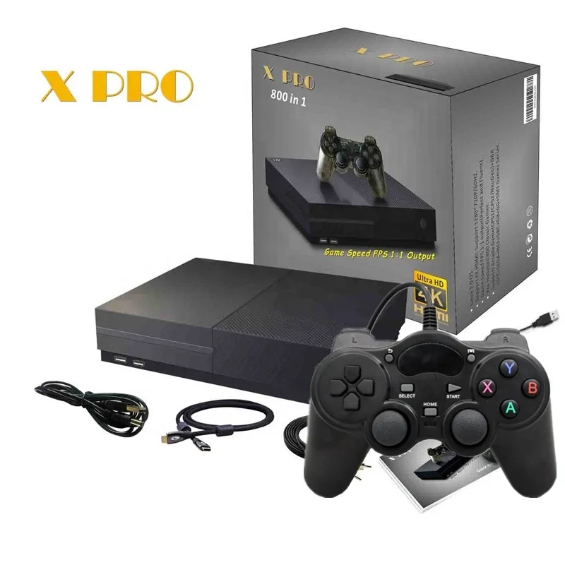 

2020 X PRO 4K HD Video Game Consoles Two Free Controller Family Game Entertainment System 2 Joystick Video Console Game