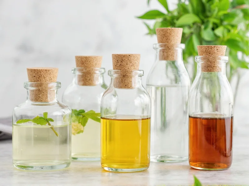 Natural bug repellent ingredients in glass containers