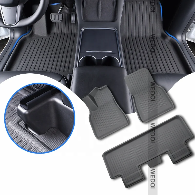 

All Weather 3D Floor Mats for Honda Highlander Non Skid Floor Liners For Tesla Model S Full Set Custom Car Carpets