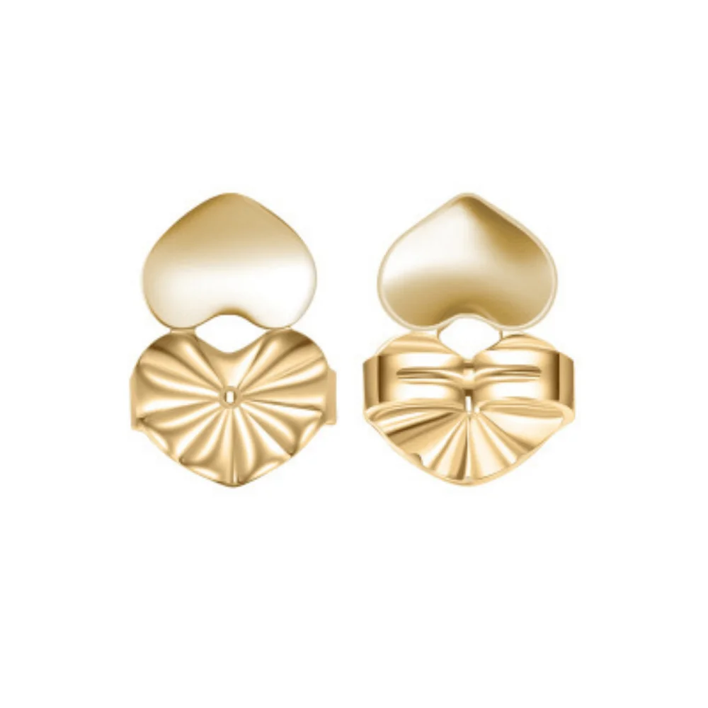 

brass material earring lifter gold silver and rose gold color earrings back lifter, Gold, rose gold and silver