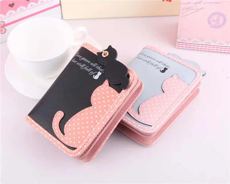 

Women Small Wallet Prints Coin Purse Leather Credit Card Holder Female Zipper Wallet Ladies Wallets With Pendant Wholesale, Multi