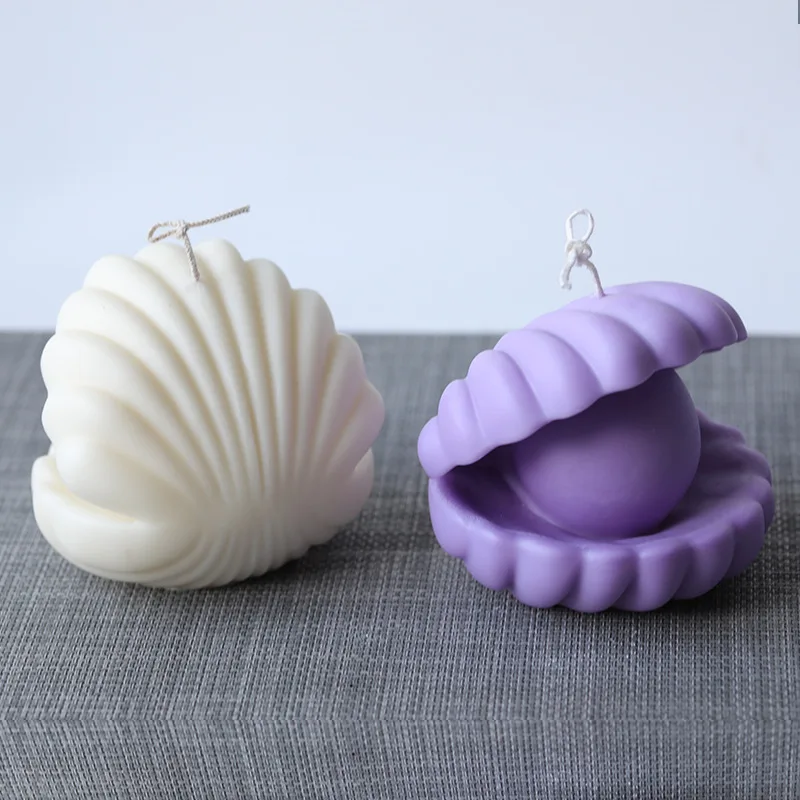 

FO259 DIY big pearl shell candle mold INS home decoration scented candle silicone mold