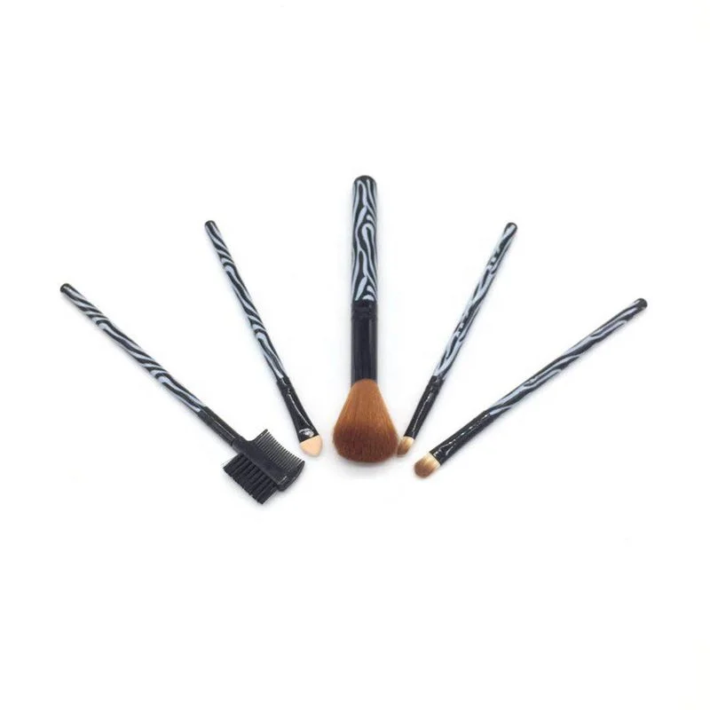 

5 Piece Makeup Brush Cosmetic Set Kit Eyeshadow Foundation Powder Blush Eye, Customized color