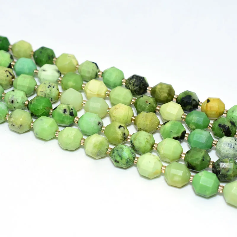 

Trade Insurance  Best Quality Bucket Shaped Chrysoprase Loose Beads, Green