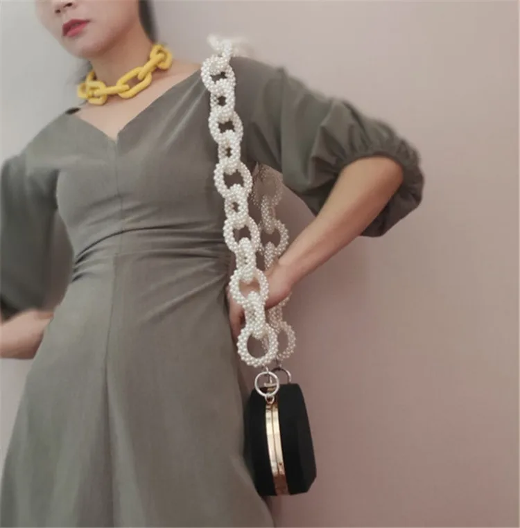 

2020 fashion pearl catwalk bag chain for model, Sotck more than 10