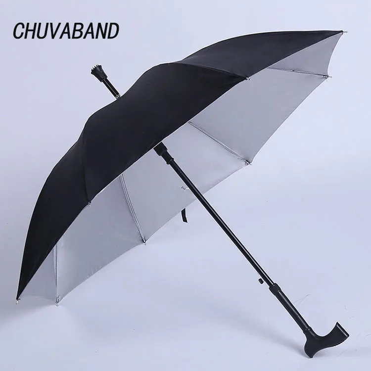 

CHUVABAND 2021 Large Crutch Umbrella Men Strong Windproof Crutch Long Handle Umbrella Walking Cane Climbing Umbrellas Mens Gift