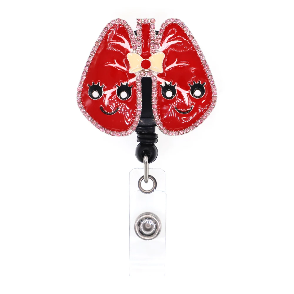 

Medical Series Lungs Themed Retractable Badge Holder RT Pulmonary For Nurse Gift Id Card Name Badge Reels