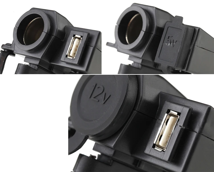 

12V USB Cigarette Lighter Waterproof Power Port Outlet Socket Kit For Motorcycle Weatherproof Motorcycle USB 2.1A